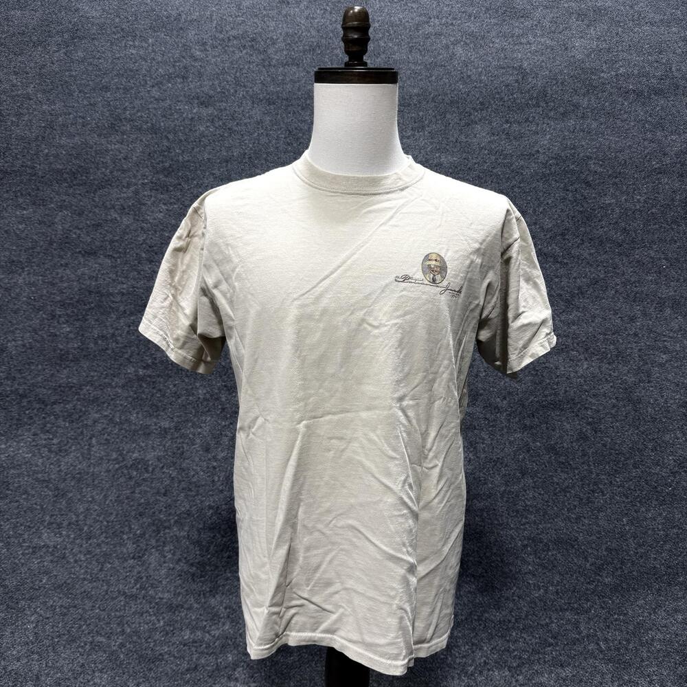 Panama Jack Shirt Mens Large Beige Surfboard Palm Graphic T-Shirt Tee Beach